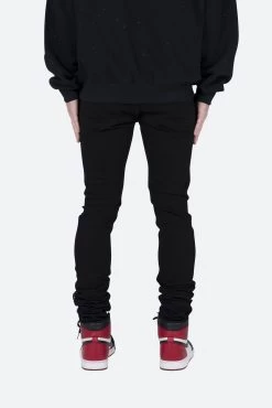 X457 Rhinestone Skinny Denim - Black -clothing X457 Rhinestone Skinny Denim Black 5