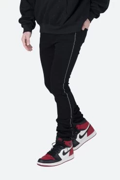 X457 Rhinestone Skinny Denim - Black -clothing X457 Rhinestone Skinny Denim Black 6