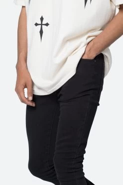 X514 Skinny Stacked Denim - Black -clothing X514 Skinny Stacked Denim Black 7