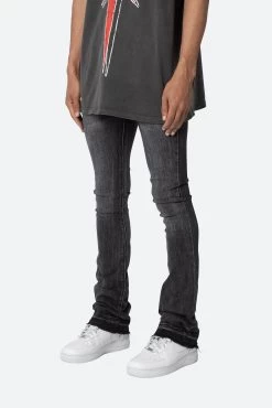 X514 Skinny Stacked Denim - Washed Black -clothing X514 Skinny Stacked Denim Washed Black 4