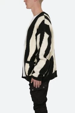 Zebra Cardigan - Black/Natural -clothing Zebra Cardigan BlackNatural 5