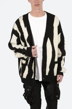 Zebra Cardigan - Black/Natural -clothing Zebra Cardigan BlackNatural 7