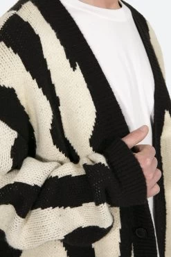 Zebra Cardigan - Black/Natural -clothing Zebra Cardigan BlackNatural 8