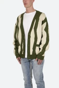 Zebra Cardigan - Green/White -clothing Zebra Cardigan GreenWhite 3 c2198012 c472 4589 8592 4e6c2f6fb019