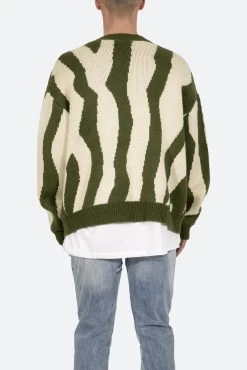 Zebra Cardigan - Green/White -clothing Zebra Cardigan GreenWhite 7