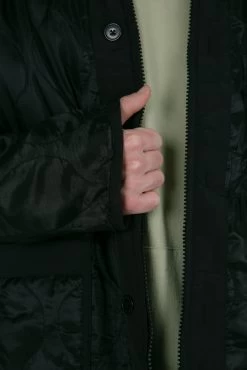 Zip Up Bomber Trench - Black -clothing Zip Up Bomber Trench Black 8