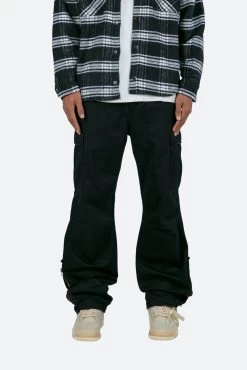 Zipper Denim Cargo Pants - Black -clothing Zipper Denim Cargo Pants Black 3